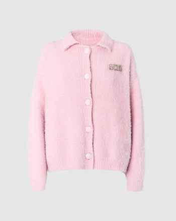 Gcds hairy overshirt: Women Shirts Pink | GCDS